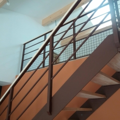 escalier limon plat marches bois