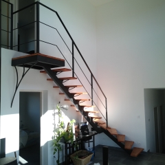 escalier palier bois