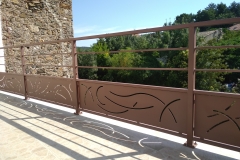 Garde-corps effet rouille