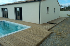 Terrasse pin ossature métallique
